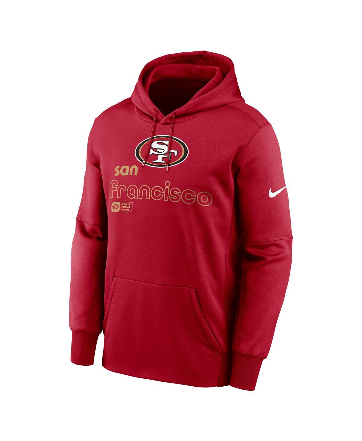 Nike Men'sSan Francisco 49ers Performance Pullover Hoodie - Scarlet