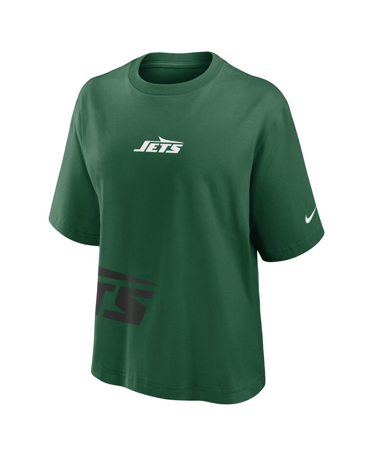 Nike Women's Green New York Jets Boxy T-shirt In Green