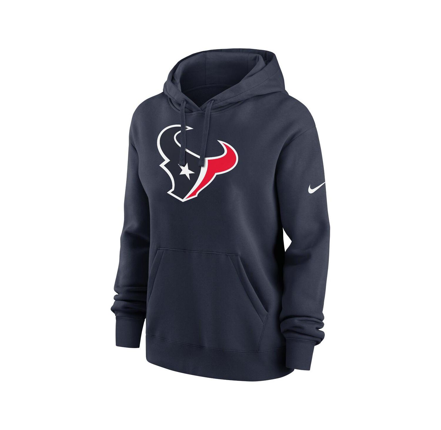 Women's Navy Houston Texans Club Fleece Pullover Hoodie