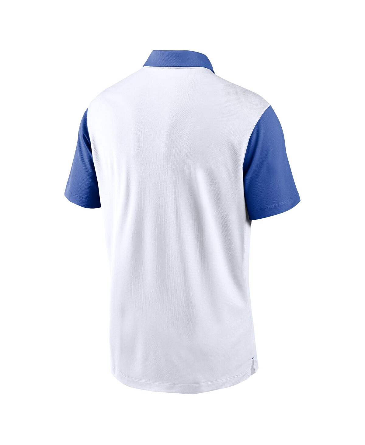 Nike Men's White Kentucky Wildcats Primetime Campus Vapor Performance Polo In White,royal