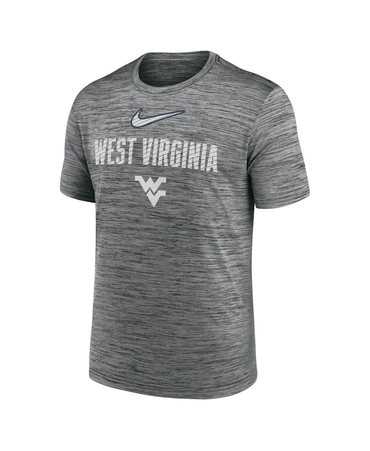 Nike Men'sWest Virginia Mountaineers Campus Slant Velocity Performance T-Shirt - Anthracite