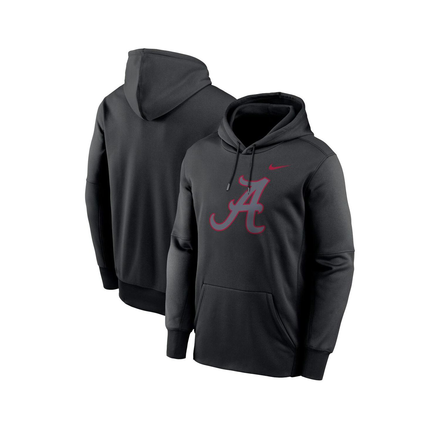 Men's Black Alabama Crimson Tide Color Pop Performance Fleece Pullover Hoodie