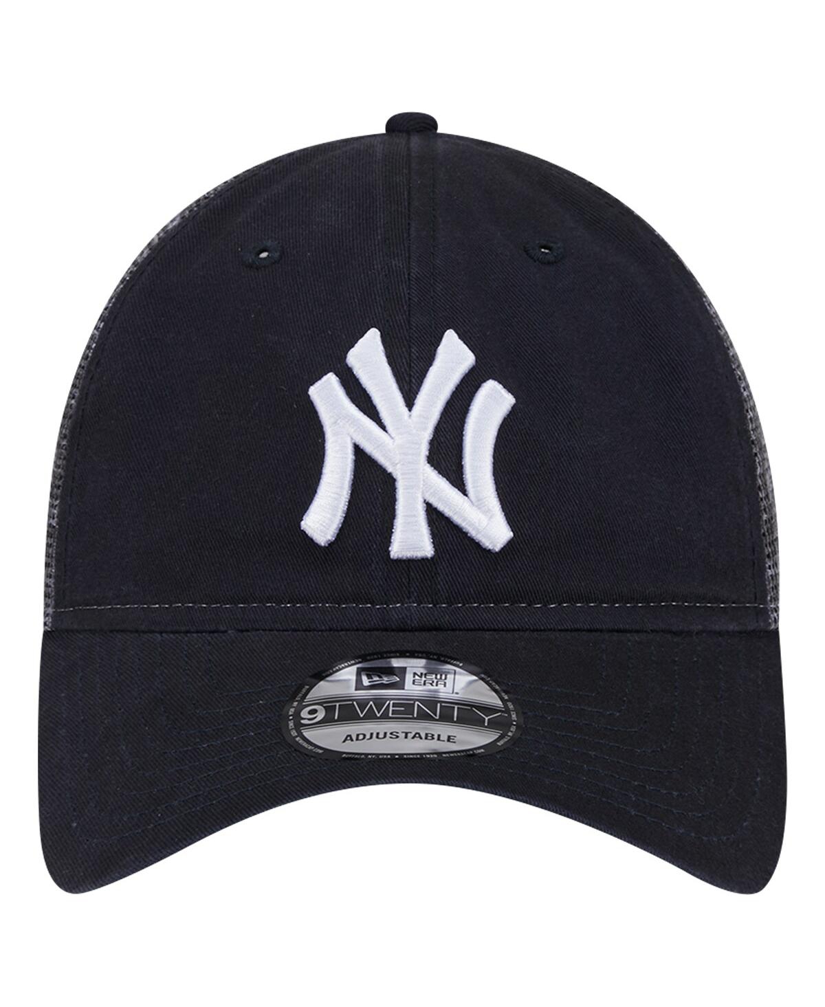 New Era Men'sNew York Yankees Team Slick Trucker 9TWENTY Adjustable Hat - Navy