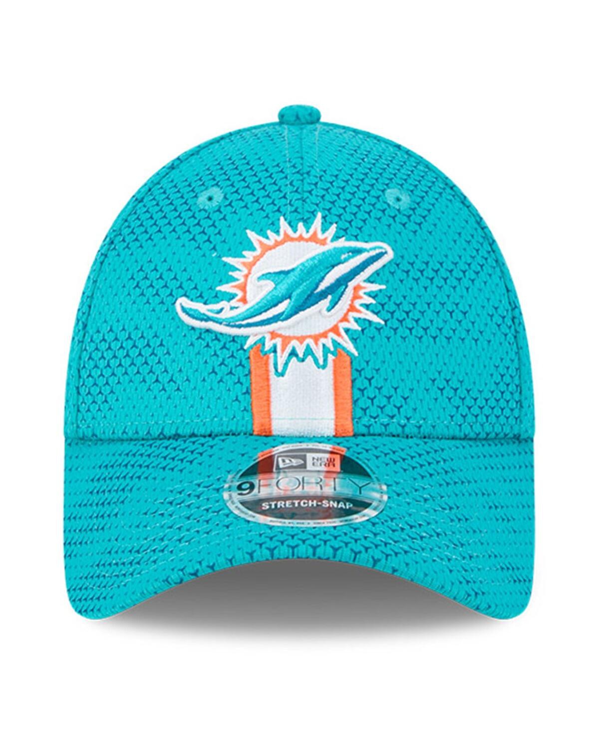 New Era Men's Aqua Miami Dolphins 2024 Sideline 9forty Stretch-snap Hat In Aqua