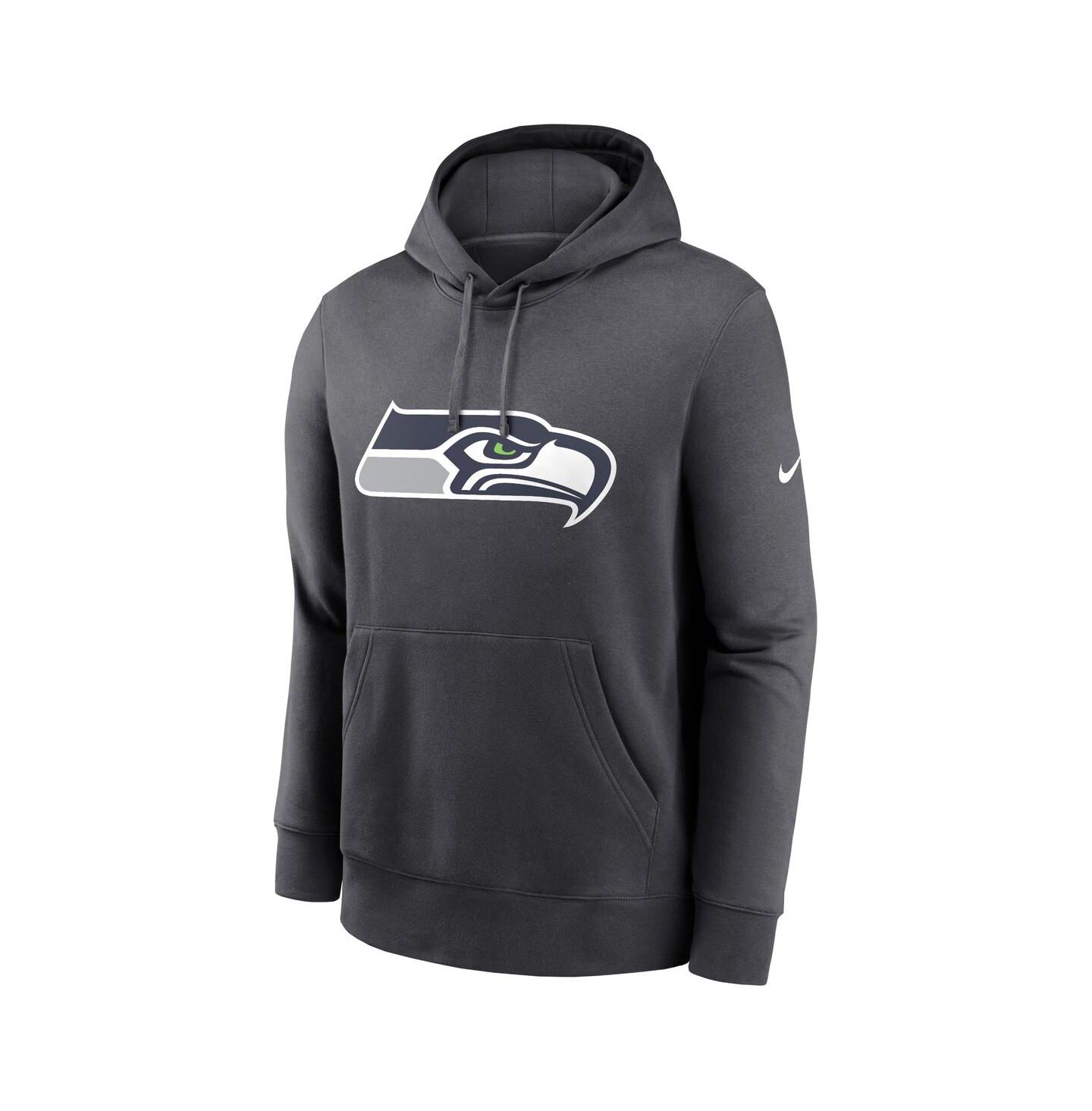Мужское худи Nike Seattle Seahawks Club Logo Pullover, цвет: Антрацитовый — фото 2