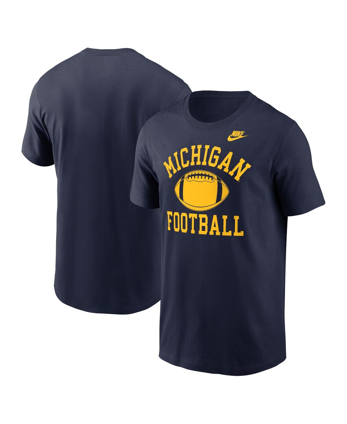 Nike Men's Navy Michigan Wolverines Legacy Football Icon T-shirt In Navy