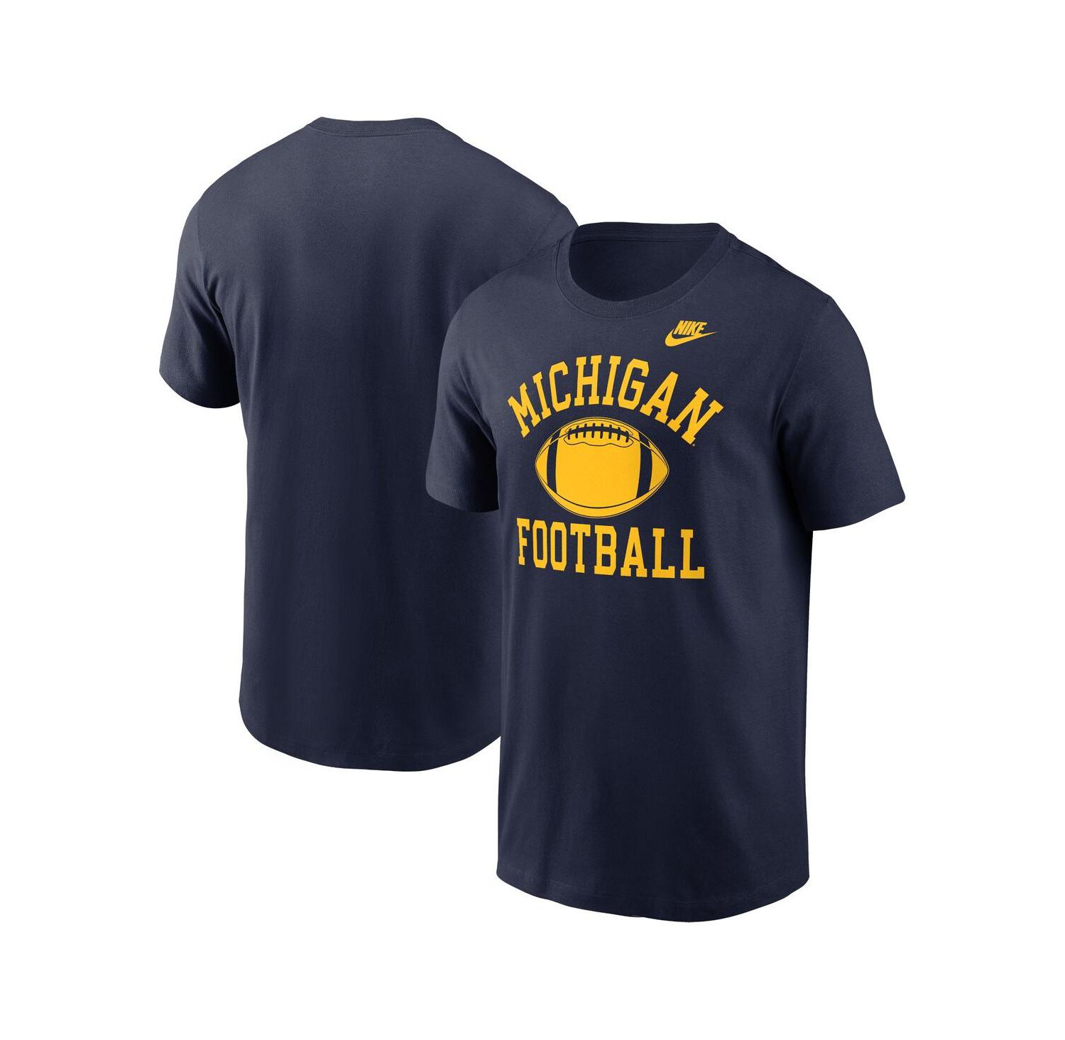 Men's Navy Michigan Wolverines Legacy Football Icon T-Shirt