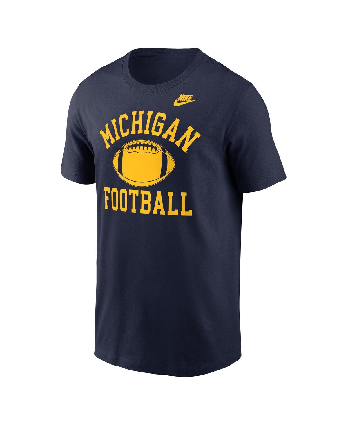 Nike Men's Navy Michigan Wolverines Legacy Football Icon T-shirt In Navy