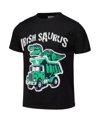 Big Boys and Girls Black Notre Dame Fighting Irish Dino Truck T-Shirt