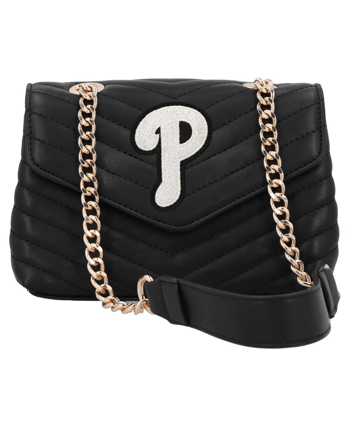 Philadelphia Phillies Quilted Crossbody Purse - Black