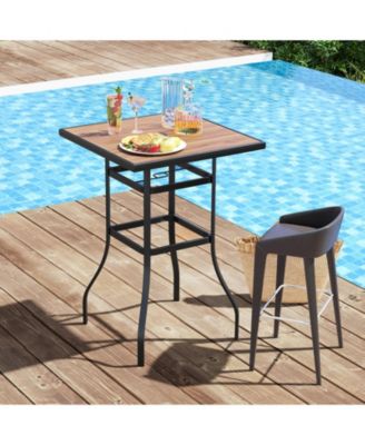 27.5 Inches Patio Bar Table for Garden Backyard Poolside
