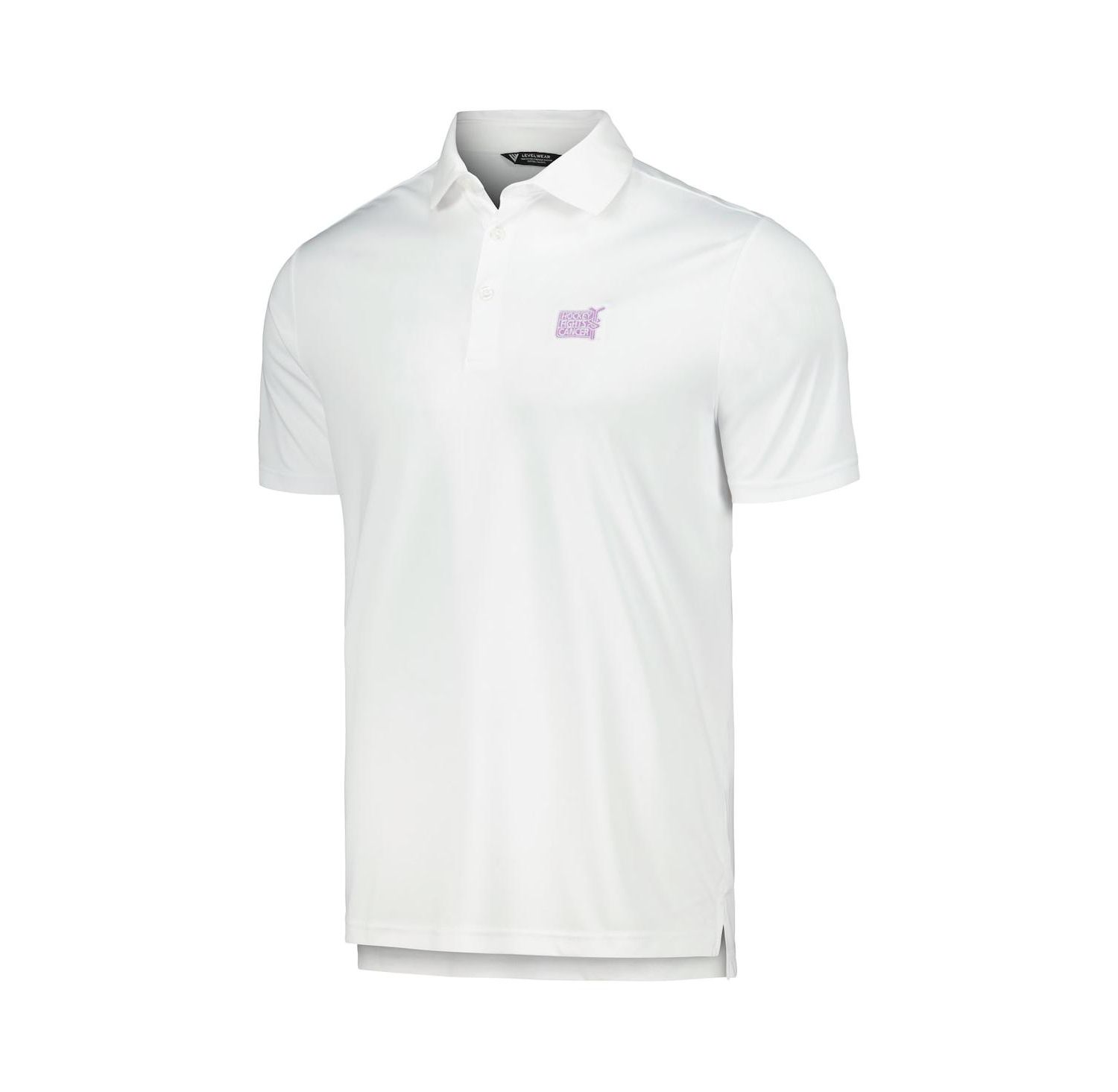 Men's White NHL 2023 Hockey Fights Cancer Core Logo Polo