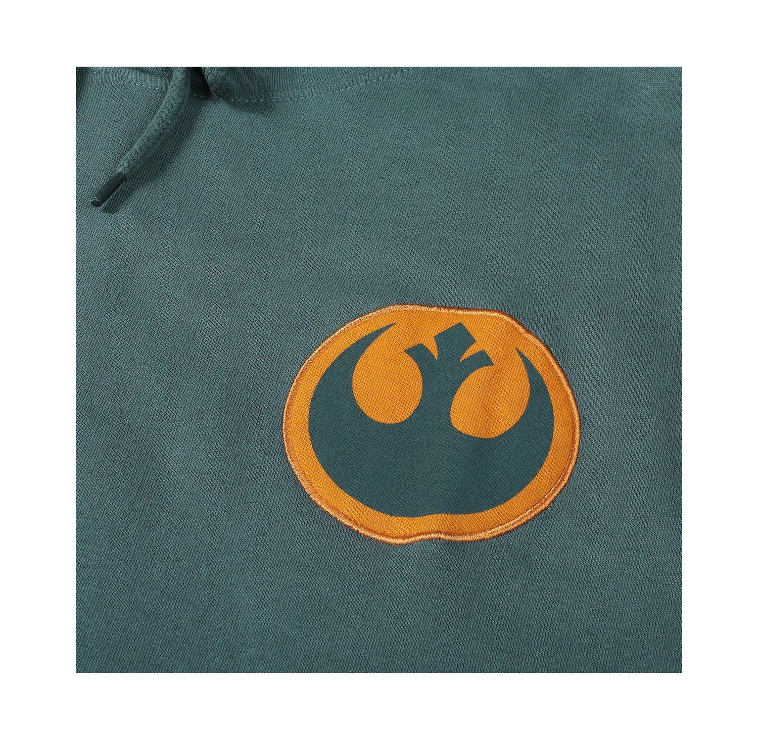 Men's and Women's Green Star Wars Rebel Alliance Short Sleeve Pullover Hoodie