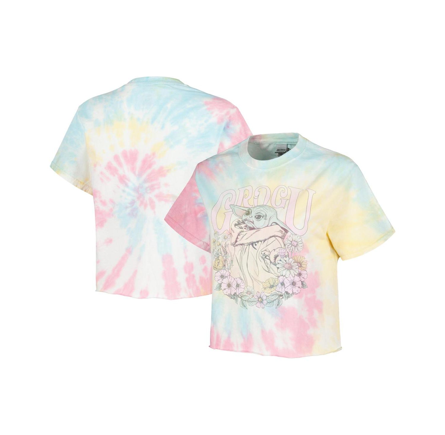 Men's and Women's Blue The Mandalorian Springtime for Baby Yoda Tie-Dye T-Shirt