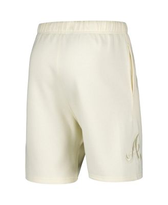 Men's Cream Atlanta Braves Neutral Fleece Shorts