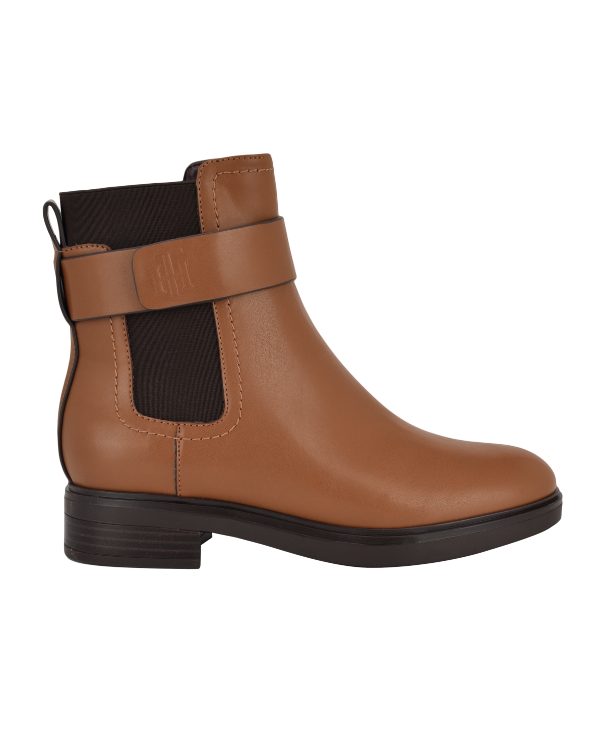 Tommy Hilfiger Women's Beliah Casual Chelsea Booties In Dark Brown