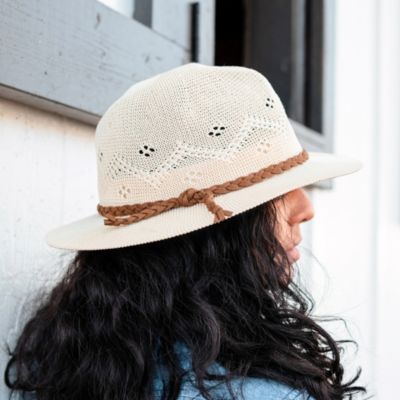 Women's Leather Cord Whetstone Sun Hat