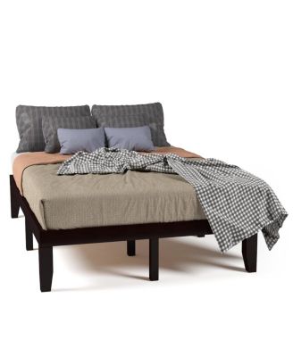 14'' Full Size Wooden Platform Bed Frame w/ Strong Slat Support Espresso
