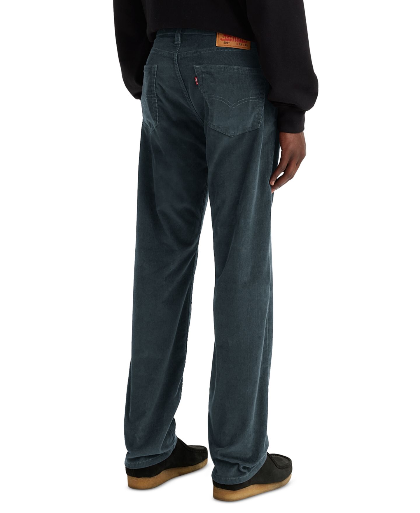 Мужские брюки Levi's 505™ Regular Fit Straight Leg Corduroy, цвет: Тёмный сланцевый — фото 2