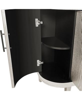 Simplie Fun Curved Sideboard Console Table with Adjustable Shelves