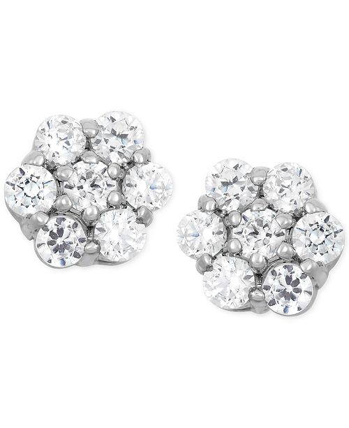 Wrapped In Love Diamond Cluster Flower Stud Earrings 1 2 Ct T W