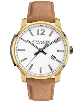 camel leather watch strap