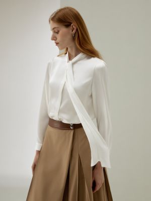 Women's Bow-tie Neck Silk Blouse