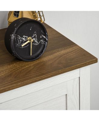 Simplie Fun Farmhouse Barn Door Accent Cabinet with Drawer & Shelf