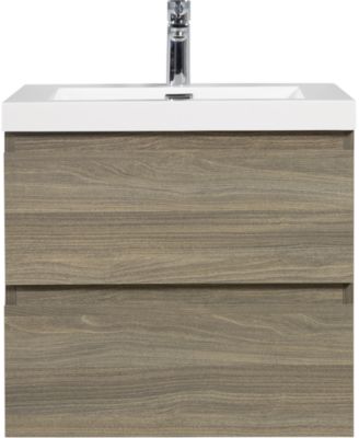24" Floating Bathroom Vanity with Resin Sink and Soft-Close Drawers