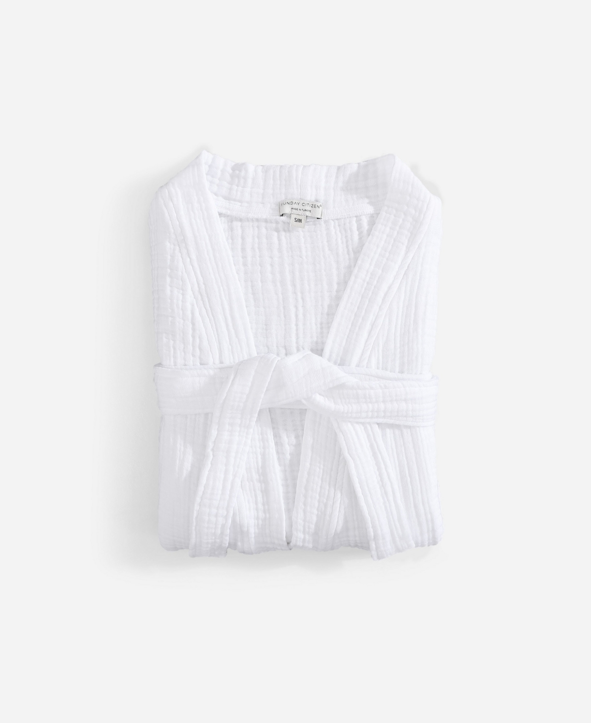 Sunday Citizen Muslin Cotton Kimono Bath Robe - White