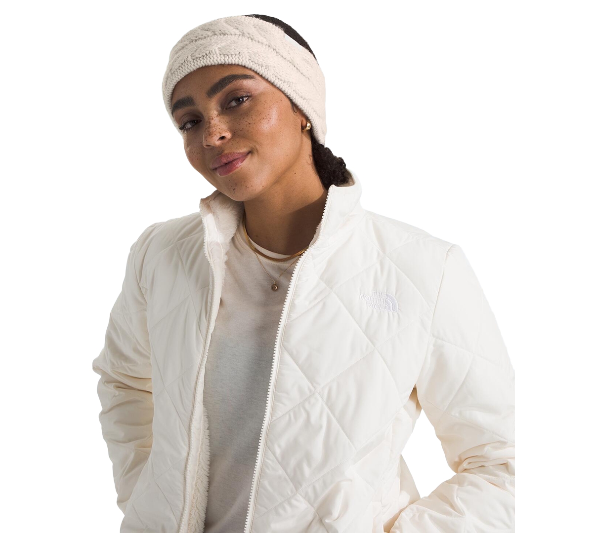 The North Face Women's Oh Mega Fleece Earband In White Dune