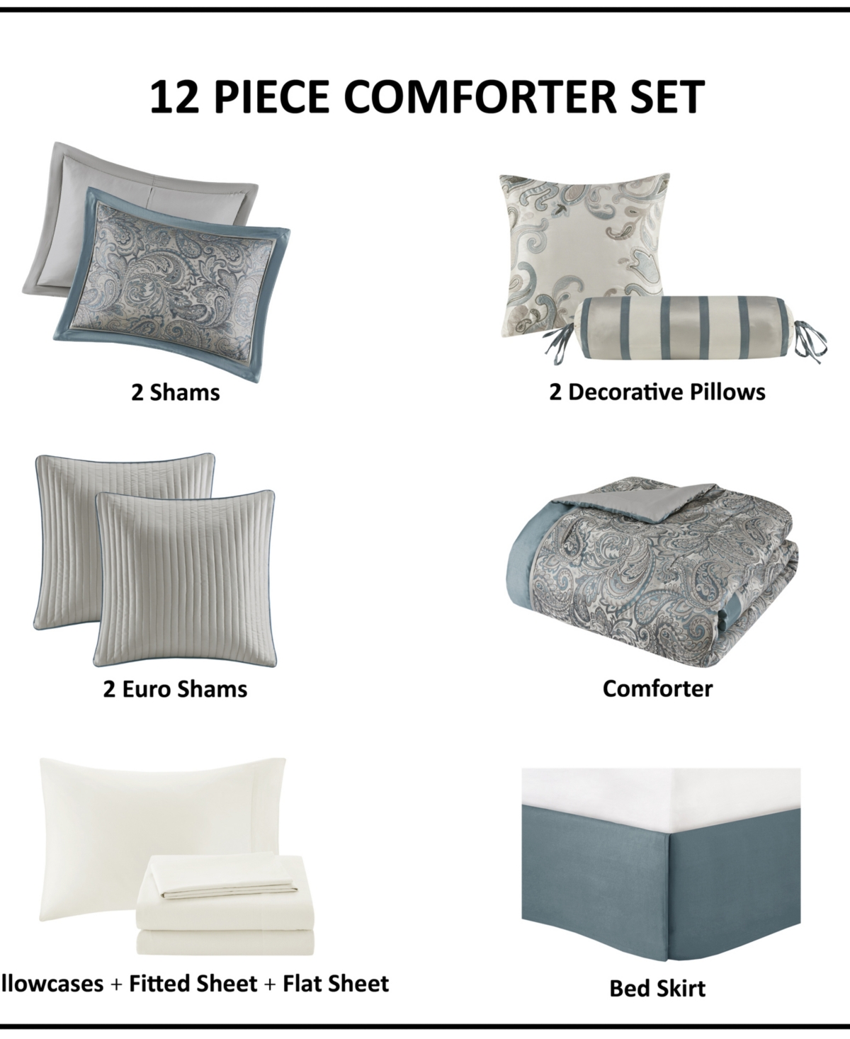 Madison Park Adeline 12-Pc. Comforter Set