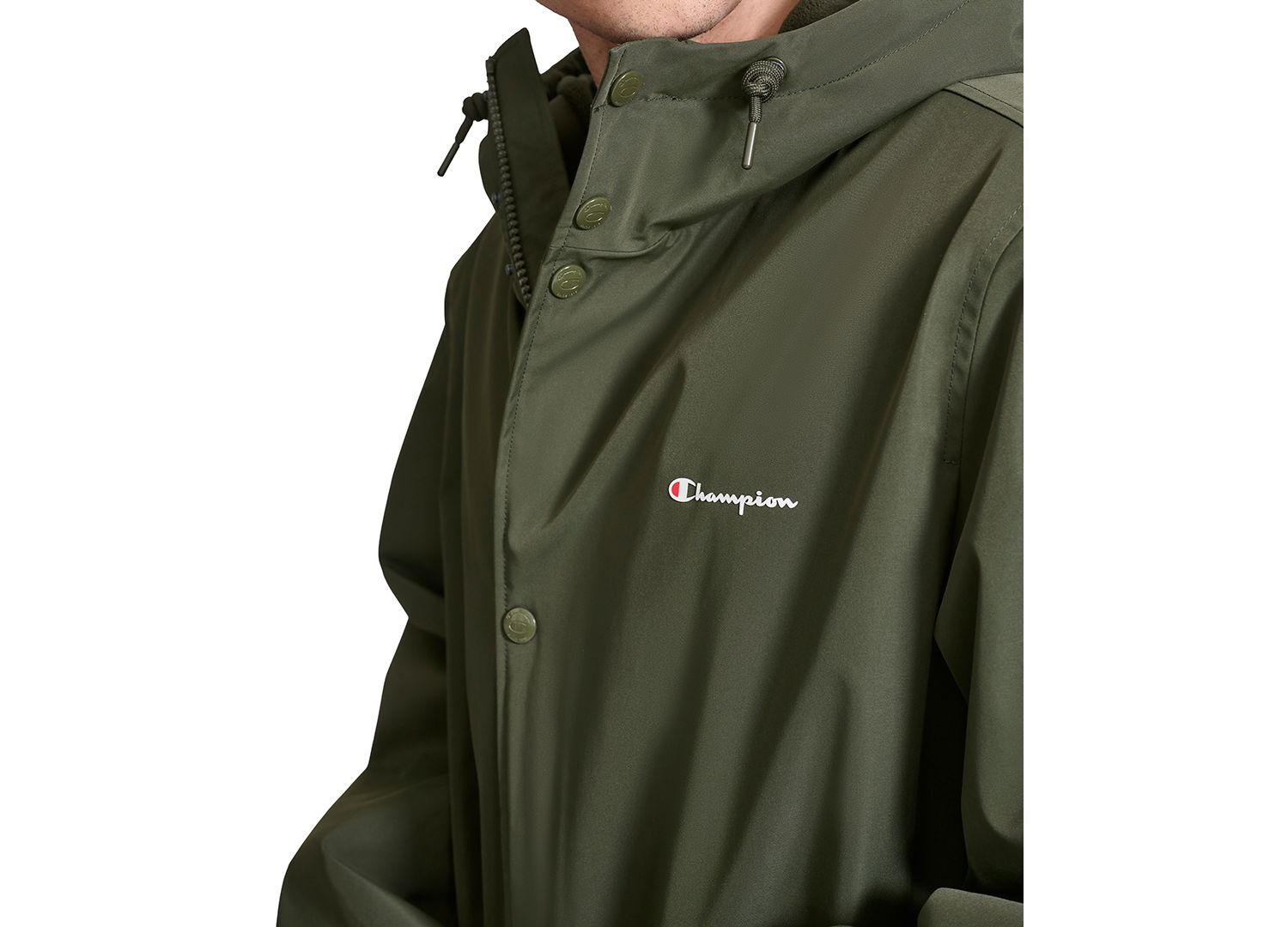 Men's Hooded Stadium Jacket with Fleece Lining