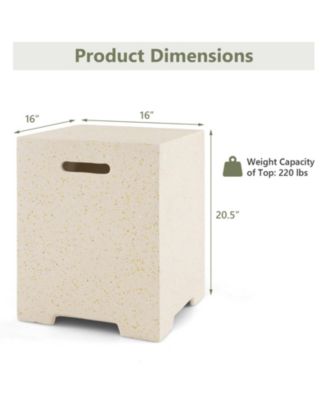 2-in-1 Gas Tank Holder Side Table with Protective Cover