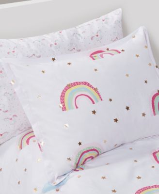 Alicia Rainbow Metallic Stars 6-Pc. Comforter Set, Twin