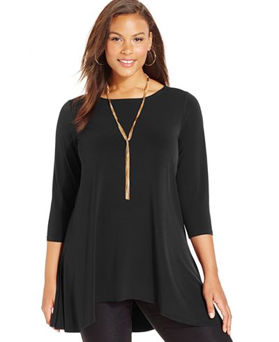 Alfani Plus Size Swing Top, Only at Macy's - Tops - Plus Sizes - Macy's