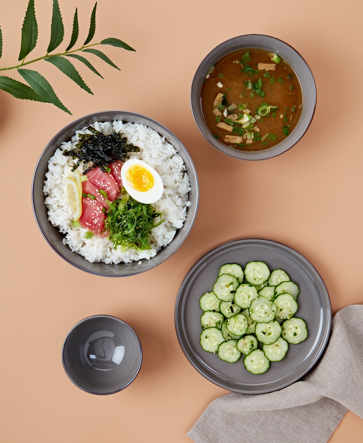Infuse Nesting 4 Pc. Noodle Bowl Set, Service For 1 In Navy