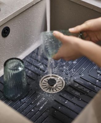 Sinkshield Large Sink Protecting Mat With Draining Plug