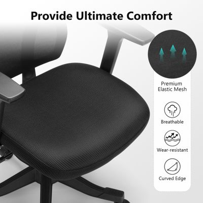 Mesh Office Chair Ergonomic Recliner Chair with 3D Adjustable Armrests & Lumbar Support