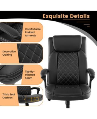 1 Pc Black Thick Headrest Cushion High-Back Ergonomic Executive Chair – Office Chair
