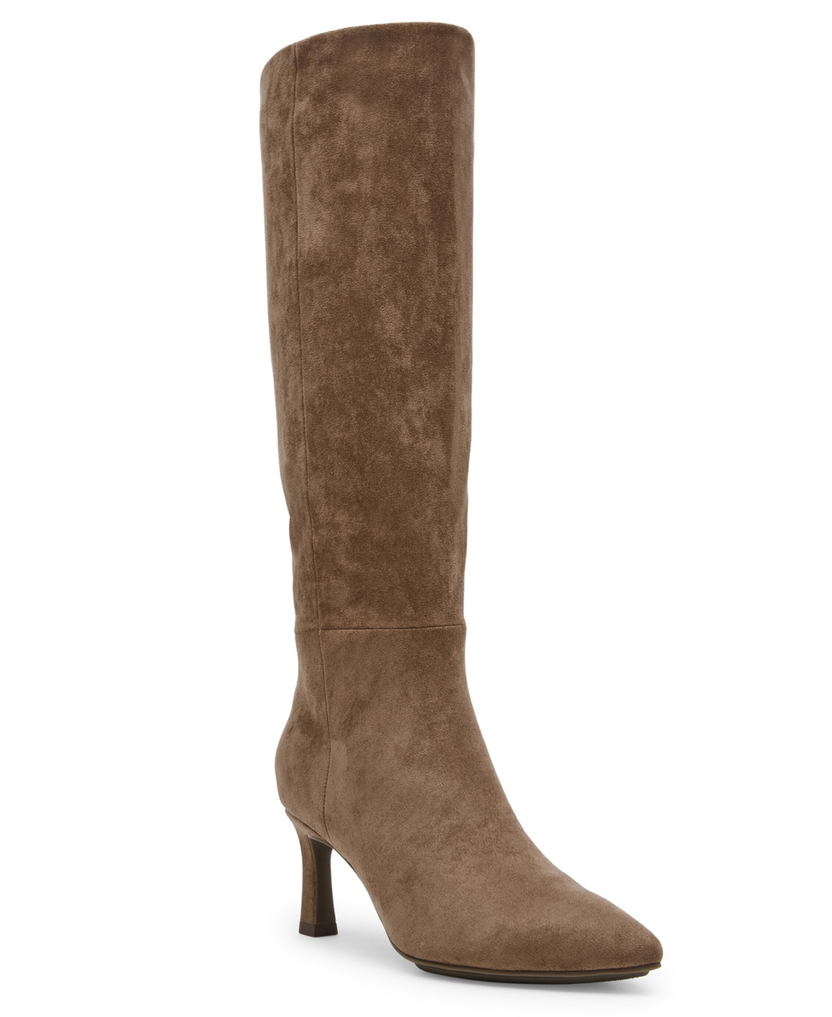 Anne Klein Women s Rene Pointed Toe Knee High Dress Boots Truffle Smart Closet