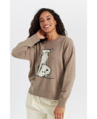 Chinti & Parker Women's Handstand Snoopy Wool & Cashmere Sweater