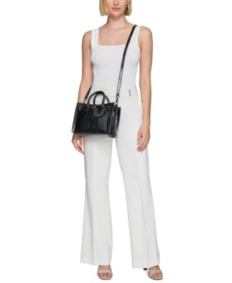 Cerise Leather Crossbody 