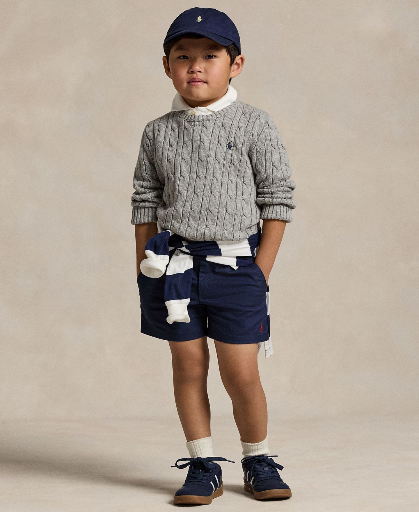 Свитер Polo Ralph Lauren Cable-Knit Cotton Sweater для мальчиков, цвет: Меланжевый — фото 2