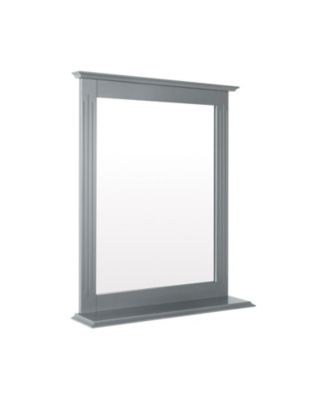 Wall-Mounted Multipurpose Vanity Mirror with Shelf-Gray