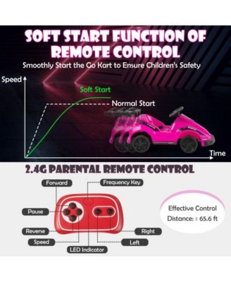 6V Kids Ride On Go Cart with Remote Control and Safety Belt-Red