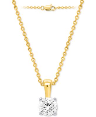 2-Pc. Set Lab Grown Diamond Pendant Necklace & Matching Stud Earrings (1 ct. t.w.) in Sterling Silver or 14k Gold-Plated Sterling Silver