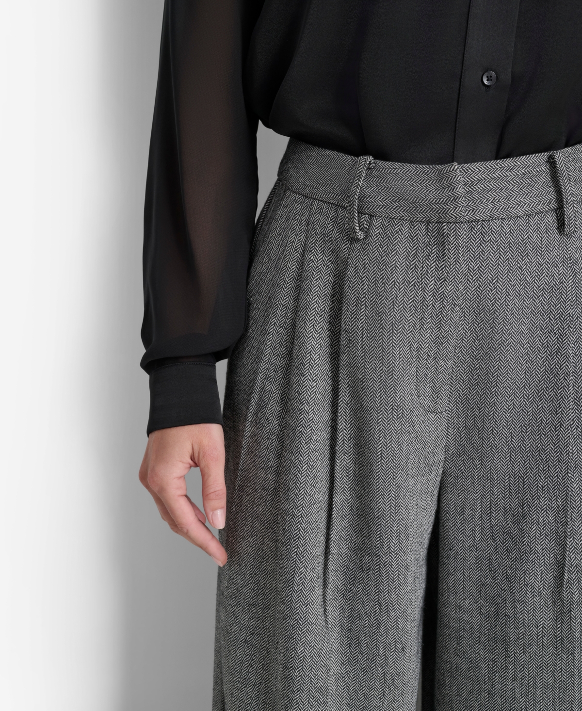 Dkny Women's High-Rise Wide-Leg Pants -ivy