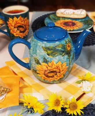 Golden Sunflowers Teapot