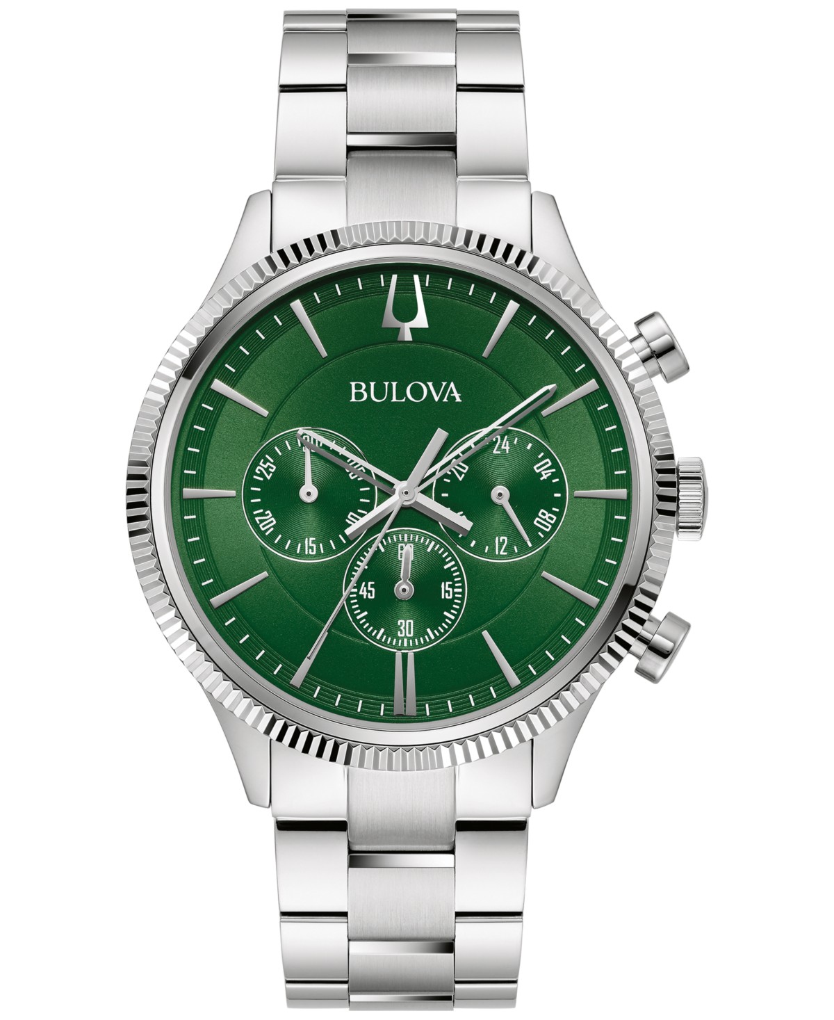 Мужские хронограф-часы Bulova на стальном браслете 42мм — фото 2